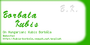 borbala kubis business card